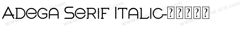 Adega Serif Italic字体转换